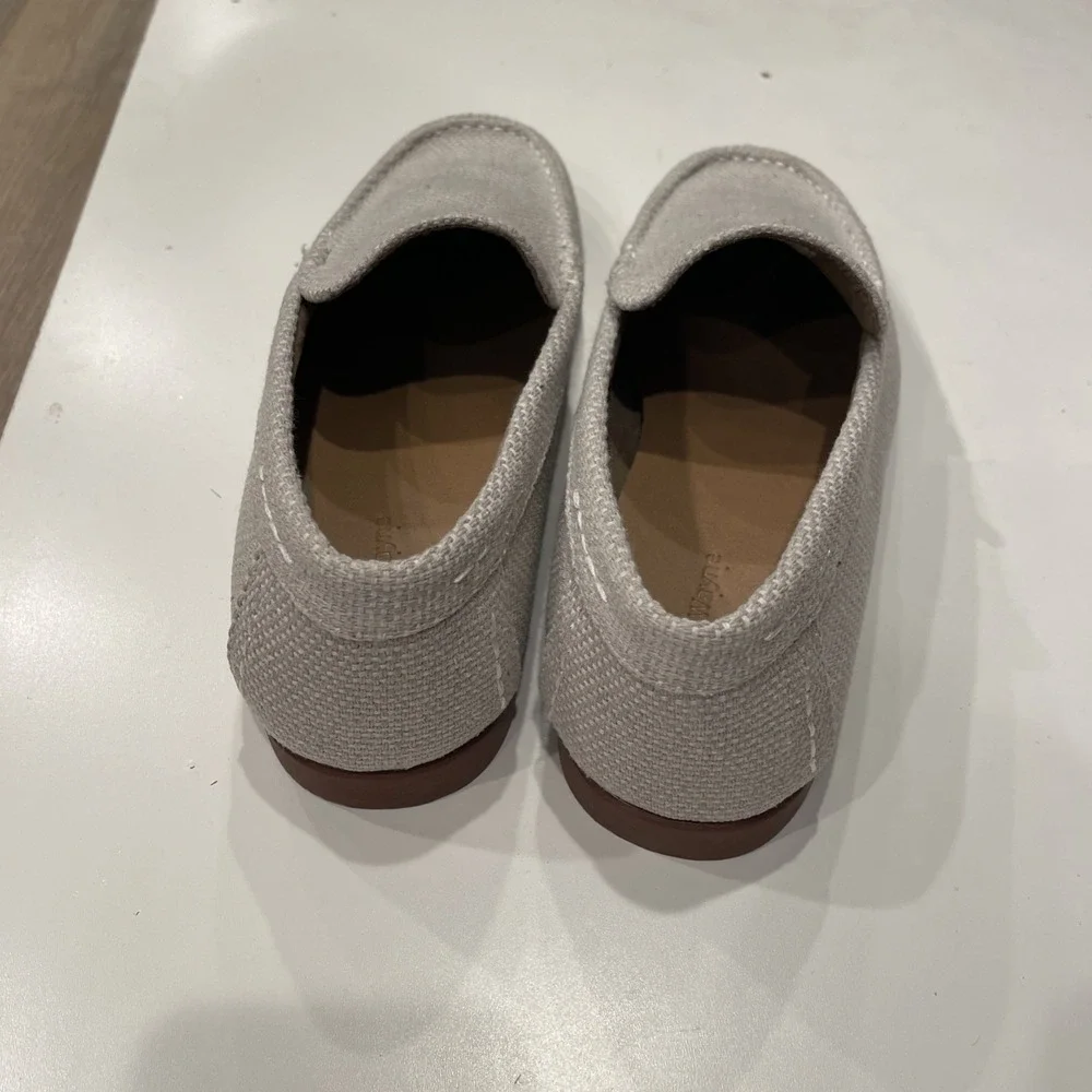 Robert Wayne Men's 10D Beige Canvas Loafers Slip On Preppy‎ Resort Casual Shoes - Picture 5 of 7